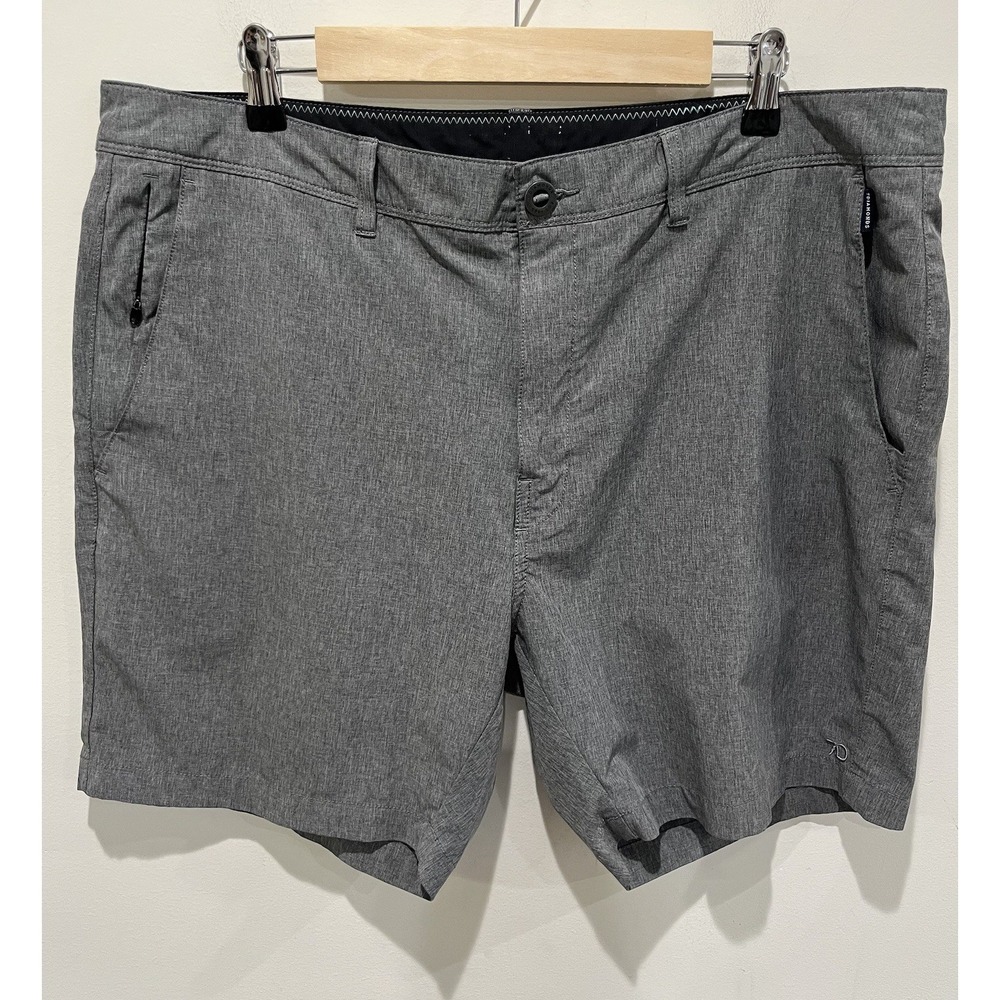 7 Diamonds Mens Performance Golf Shorts Size 38 Gray Polyester Stretch Casual